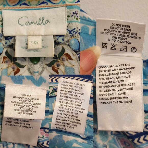 Camilla Short Lace Up Kaftan Lovers Retreat One Size OS b88 - Picture 7 of 7